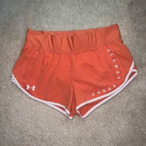 Womens Orange Under Armour Shorts